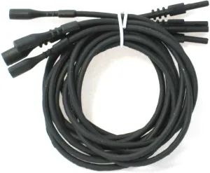4 Black Silicone Necklace Cord 18" Funky Rubber Snap Add Pendant