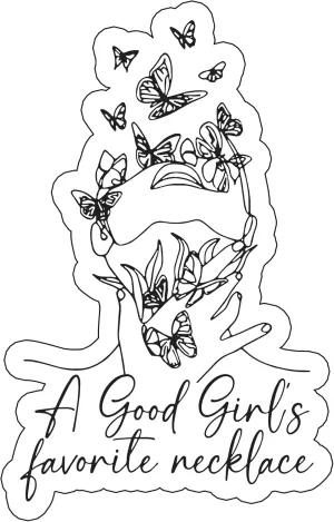 A Good Girl's Favorite Necklace Sticker, Smutty, Girls Love Readings, Dark Romance, Smut, Kindle Sticker, Spicy Books Decals, Bookish (2inch)
