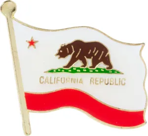 Artisan Owl California Republic State Flag Lapel Hat Pin