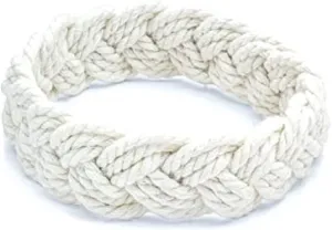 Artisan Owl White Cotton Sailor Knot Bracelet
