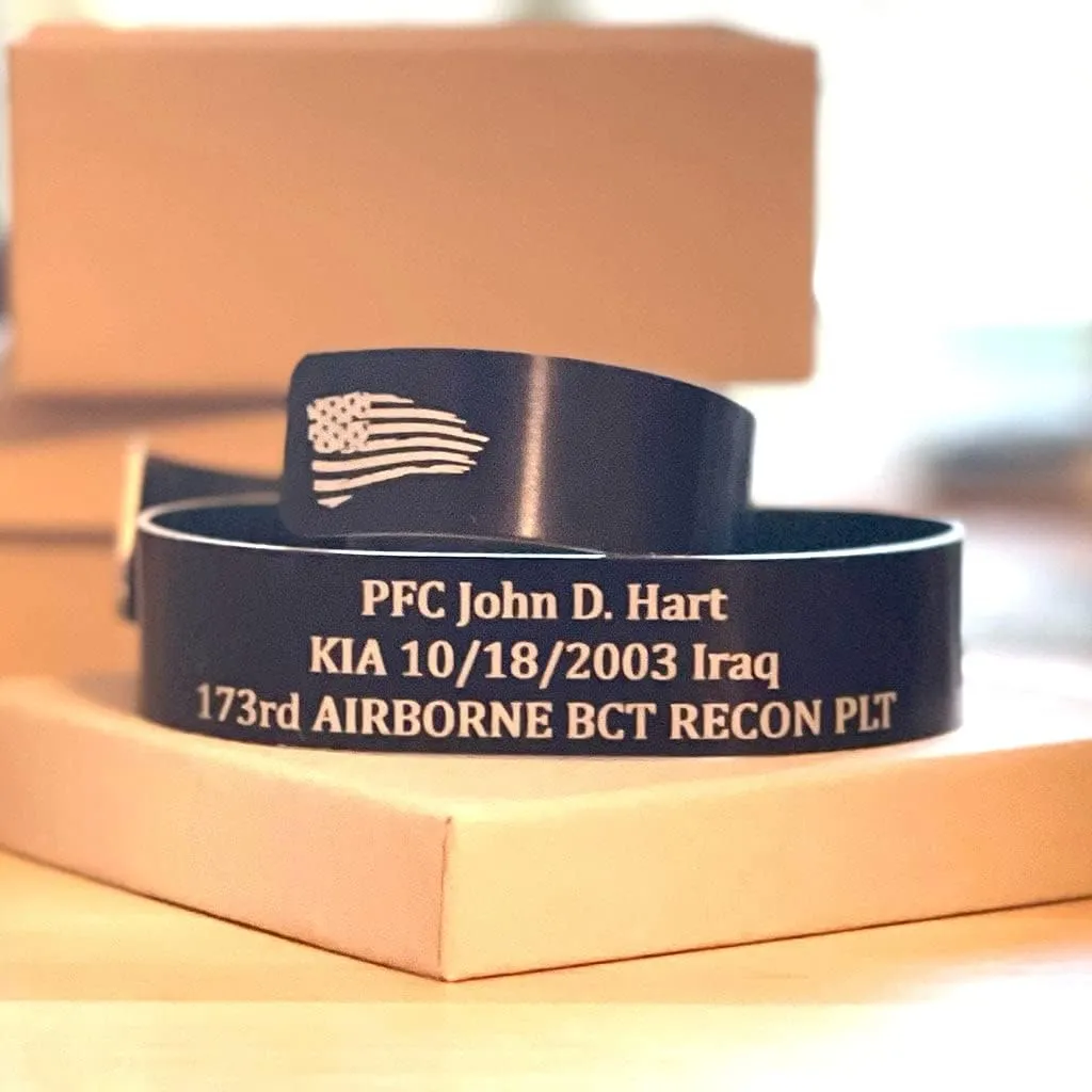 B EST BRADLEY'S CUSTOM 2019 Military Memorial Bracelet POW MIA Hero Remembrance