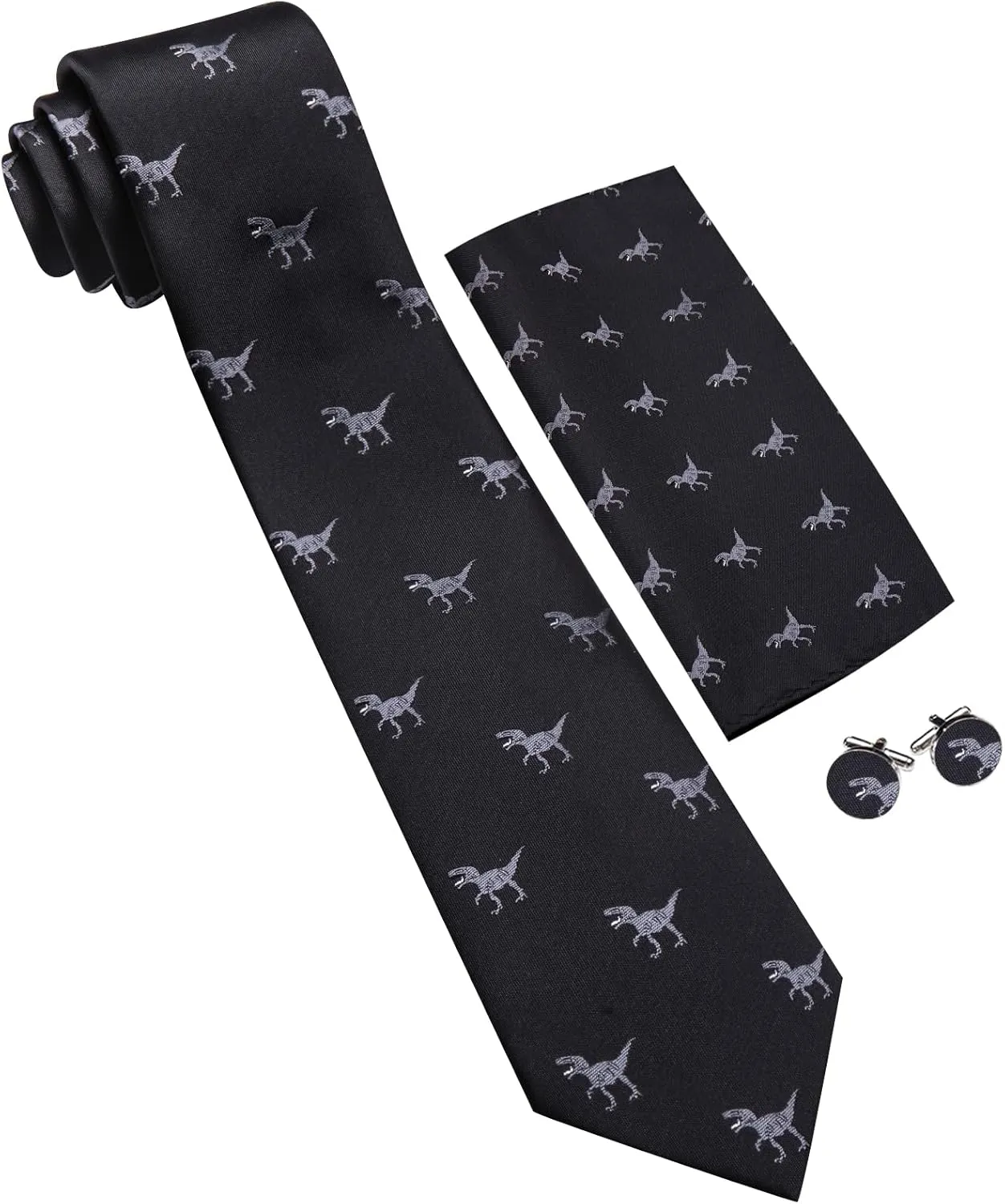Barry.Wang Men Silk Novelty Tie Set Designer Abstract Necktie Pocket Square Cufflinks Wedding Party Formal