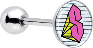 Body Candy 14G Women 316L Stainless Steel Hot Pink Cool S Mens Barbell Tongue Ring Body Piercing Jewelry 5/8