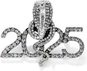 Chinese New Year Snake Brooch for Women Men, 2025 Rhinestone Animal Decorative Lapel Pin for Clothes Badge Accessories