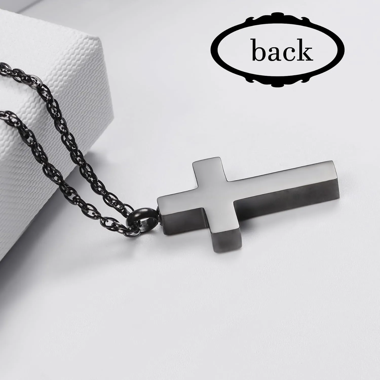 Cremation Cross Necklace for Ashes Cross Urns Locket Pendant Ashes Holder Stainless Steel Memorial Jewelry-With Me Always