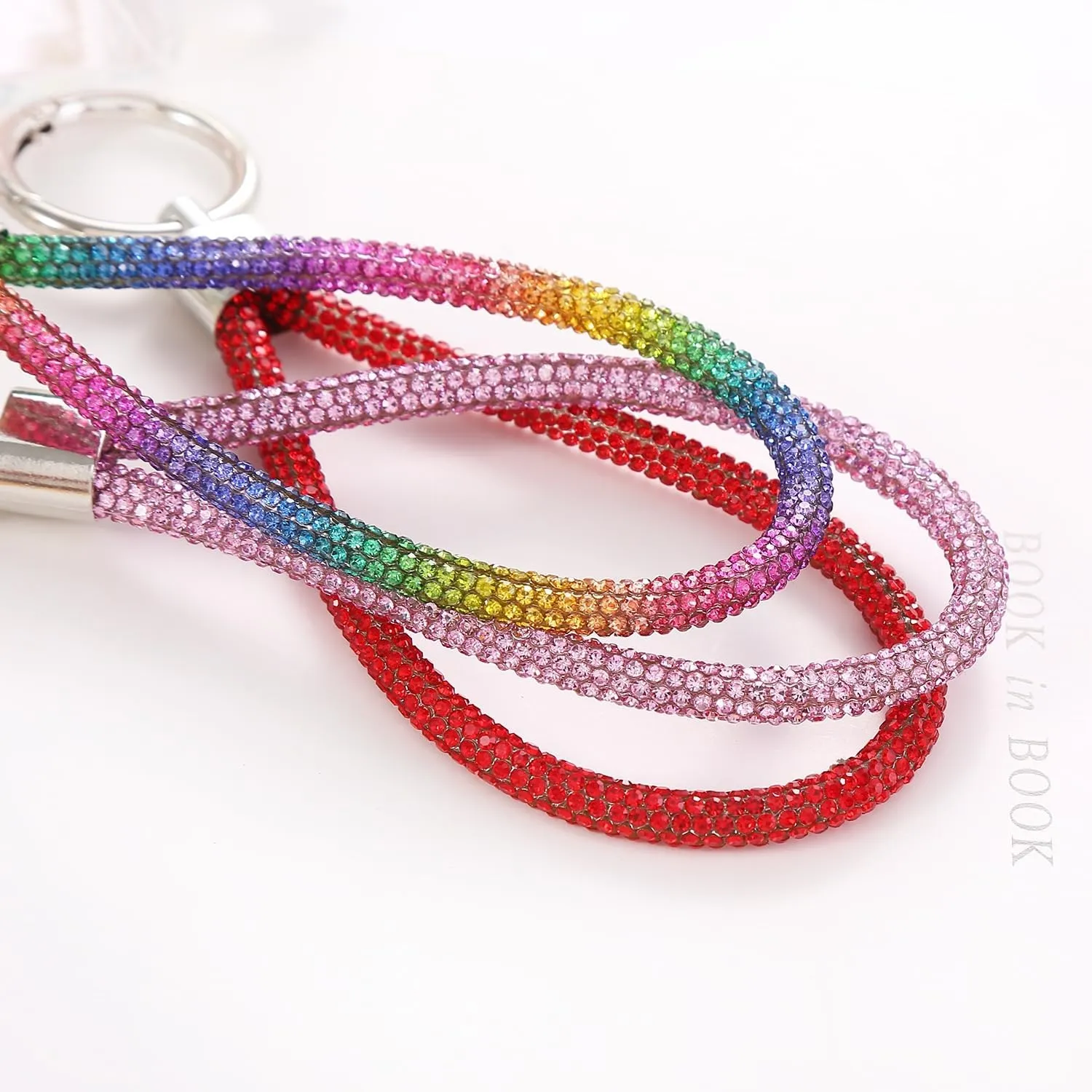 Crystal Glitter Keychain Wrist Strap,Diamond Anti-lost Car Key Wallet Decorations Phone Lanyard Wrist S,Lanyards Wrist Straps