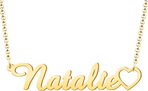 Custom Name Necklace Personalized Sterling Silver Custom Nameplate Necklace Charm Jewelry Gift for Women Girl