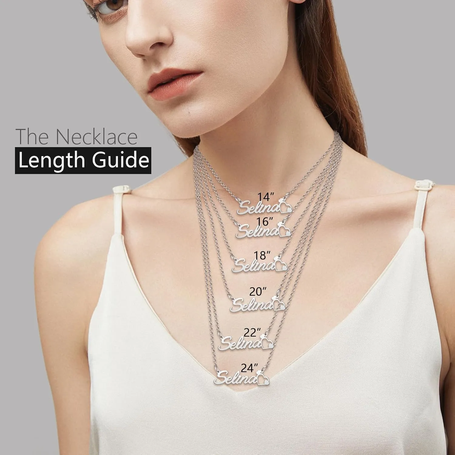 Custom Name Necklace Personalized Sterling Silver Custom Nameplate Necklace Charm Jewelry Gift for Women Girl