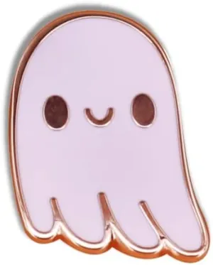 Cute Friendly Ghost Enamel Pin Spooky Cartoon Novelty Brooch Buttons Jewelry for Jackets Jeans Backpack Cloth Lapel Bag Hat Gift for Boy Men Girl Women Friends Halloween