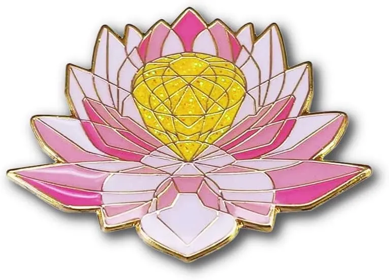 Cute Japanese Manga Crystal Lotus Hard Enamel Pin Sailor Brooch Buttons Jewelry for Jackets Jeans Backpack Cloth Lapel Bag Hat Gift for Anime Lovers Women Girl