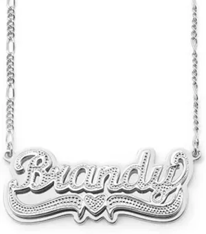 Drawelry Two Tone Customized Name Necklace Personalized 18K Gold Plate Double Plated Heart Made Letter Nameplate Pendant Necklace Valentine's Jewelry Gifts for Women Men