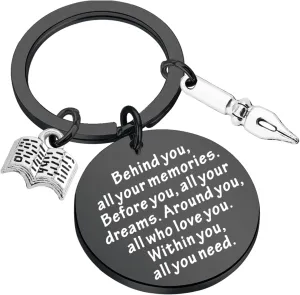 FEELMEM Writer's Keychain - Novelist's Dream & Future Author's Gift