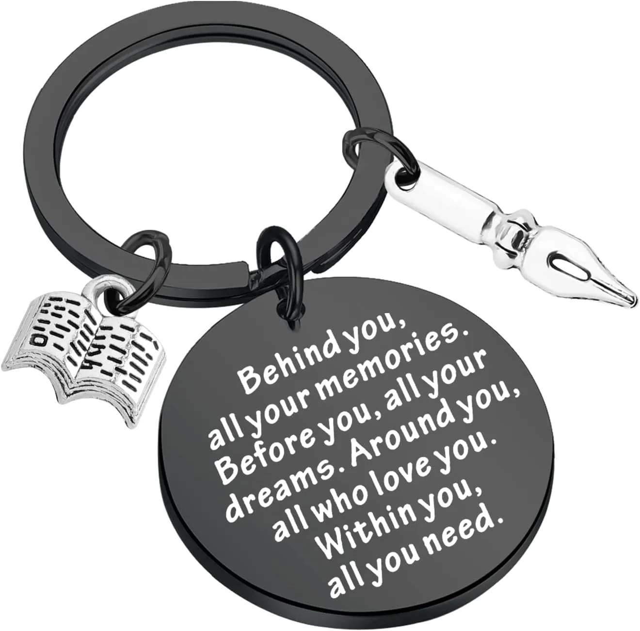 FEELMEM Writer's Keychain - Novelist's Dream & Future Author's Gift