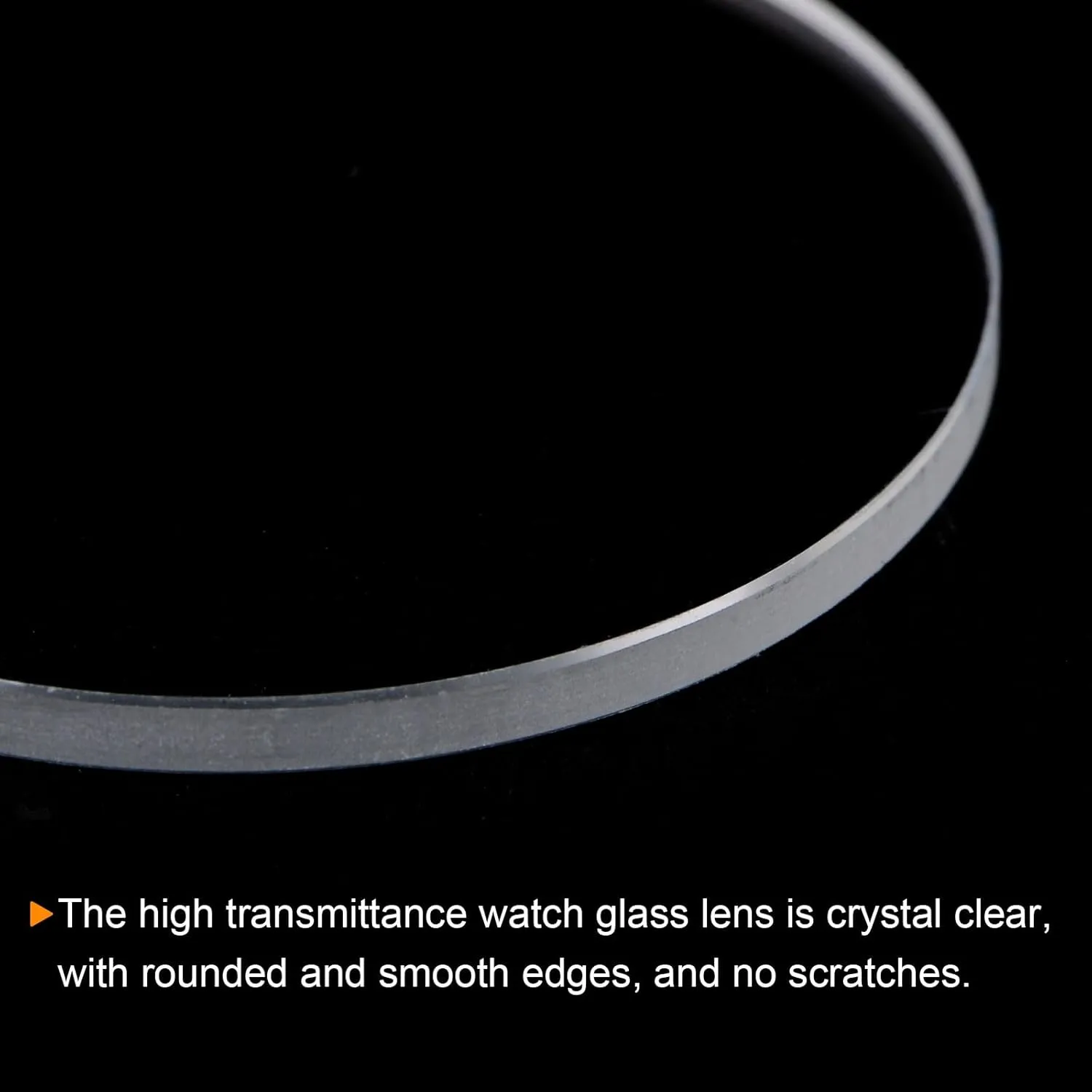 HARFINGTON 2pcs Watch Clear Crystal Lens Glass 38mm Dia. 2mm Thick Round Flat Mineral High Transmittance Watch Glass Replacement Part for Watchmaker Repair