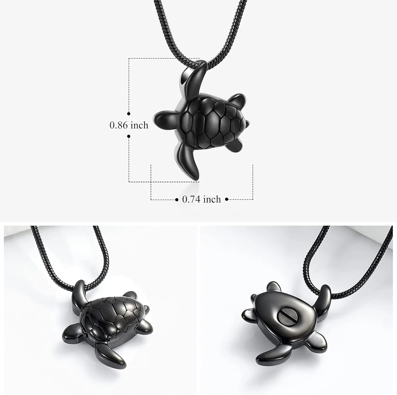 Imrsanl Sea Turtle Cremation Jewelry for Ashes Necklace Keepsake Memorial Urns Pendant Jewellery for Pets/Human