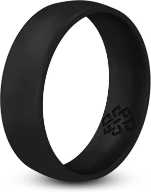 Knot Theory Breathable Silicone Wedding Rings for Men & Women | Black Rose Gold Silver Blue Red Rubber Wedding Bands for Him & Her Size 4, 5, 6, 7, 8, 9, 10, 11, 12, 13, 14, 15, 16