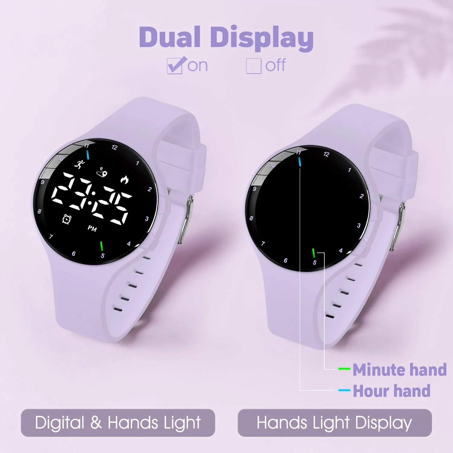 L LAVAREDO Mens Watches, Digital Sports Watch with Timer, Dual Vibrating Alarms, Men Women Wrist Watch with LED Display, Fitness Tracker Pedometer Watch for Walking Running, Gift Ideal