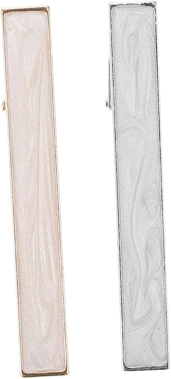 LIFKOME 2pcs Men Tie Clip Metal Decorative Clip Tie for Wedding Banquet Business