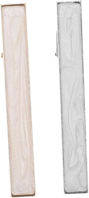 LIFKOME 2pcs Men Tie Clip Metal Decorative Clip Tie for Wedding Banquet Business