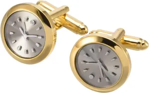 Mens Cufflinks Set, Cufflinks Wedding Clocks Cuff Links Jewelry for Dress Shirt Tuxedo with Gift Box