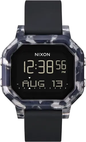 NIXON Siren A1210 - Black Tortoise - 100m Water Resistant Women's Digital Sport Watch (38mm Watch Face, 18mm-16mm Pu/Rubber/Silicone Band)