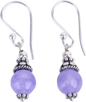 NOVICA Artisan Handmade Dangle Earrings Sterling Silver with India Birthstone