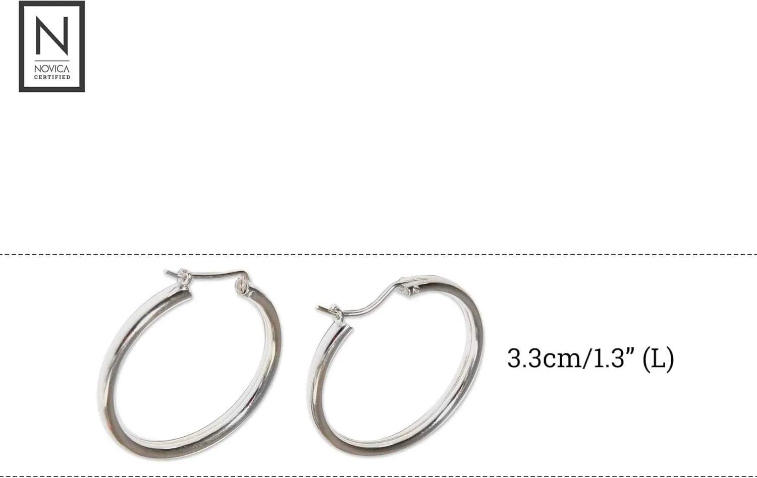 NOVICA Artisan Handmade Hoop Earrings Classic Plated No Stone