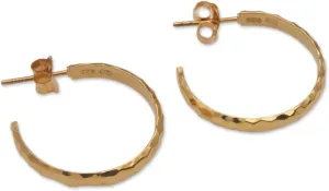 NOVICA Gold Plated Sterling Silver Half Hoop Earrings | Artisan Crafted | Slim Bali | No Gemstone | Push Back | Hypoallergenic Jewelry | Lead & Nickel Free | 'Slim Radiant Shine' 0.1"H x 0.1"W x 0"D