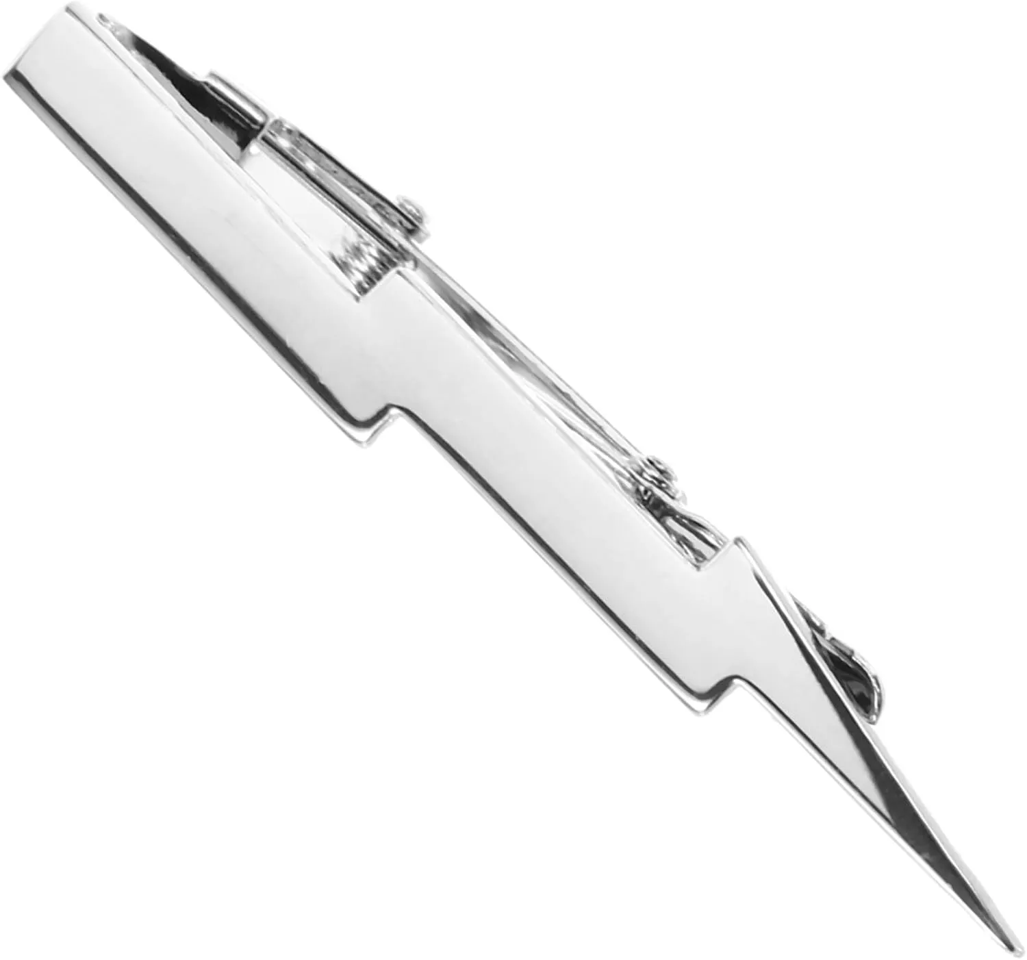 PartyKindom Tie Clips for Men Silver Tie Clip Lapel Pin for Men Suits for Banquet Business Suit Accessory