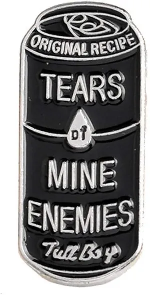 Premium Quality Women Men Can Shape Enamel Tears of Mine Enemies Lapel Button Pin Badge Brooch Gift for Scarf, Tie, Hat, Coat or Bag