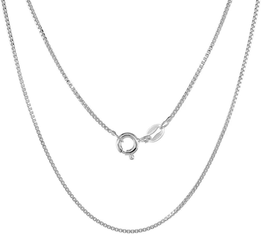 Sterling Silver Mezuzah Necklace Spiral Shema Israel Over Glass Case Paper Parchment 1 1/4 inch Available with or Without a Chain