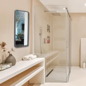 TINITALO Modern Elegance Rectangular Wall-Mounted Mirror Metal Framed Wall Mirror Bathroom Mirror Living Room Mirror Home Decor Mirror 24 x 48 Inches Color Antique Silver MF 123