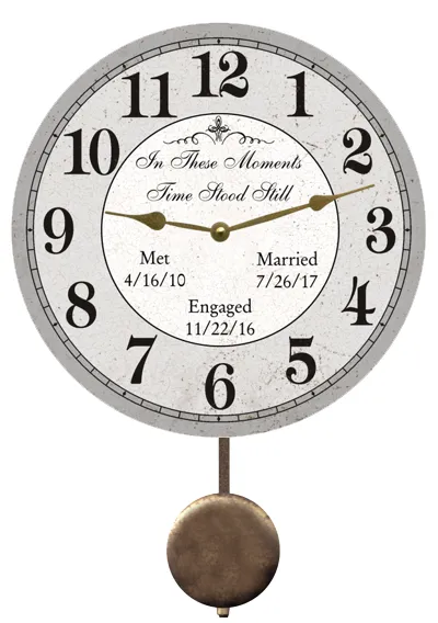 Unique Time Stood Still Clock in Gray - Customizable Design